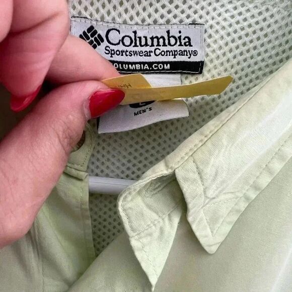 Lime Green Men’s short sleeve Columbia PFG shirt - Picture 2 of 4